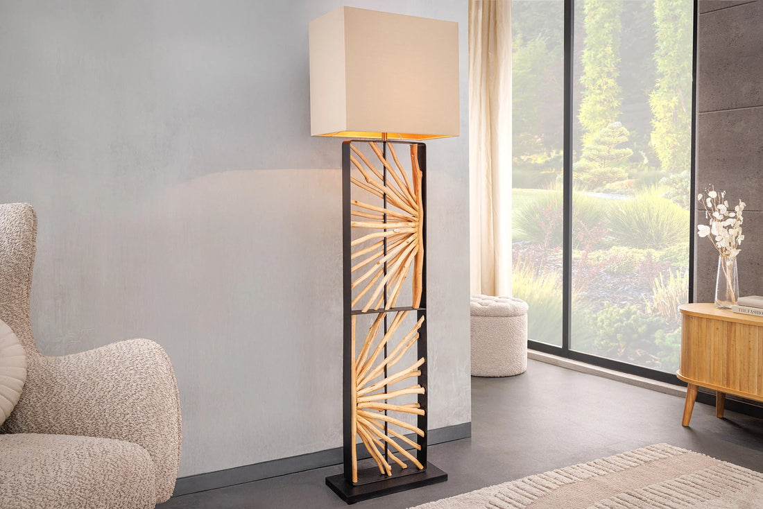 Floor Lamp Euphoria 165cm Longan Wood Natural