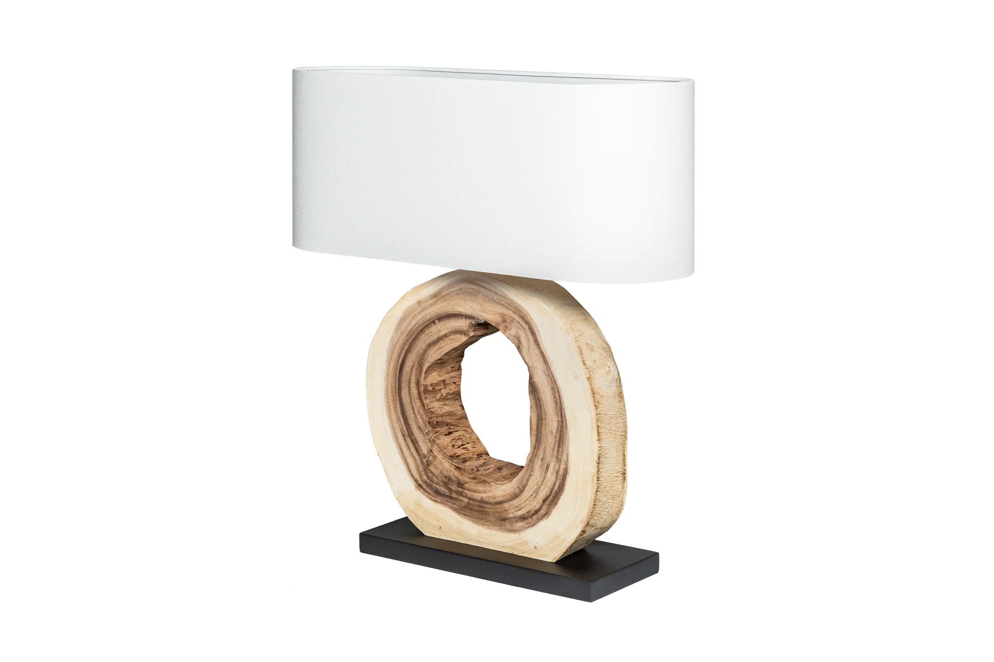Table Lamp Organic Artwork 62cm Walnut Natural