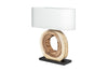 Table Lamp Organic Artwork 62cm Walnut Natural