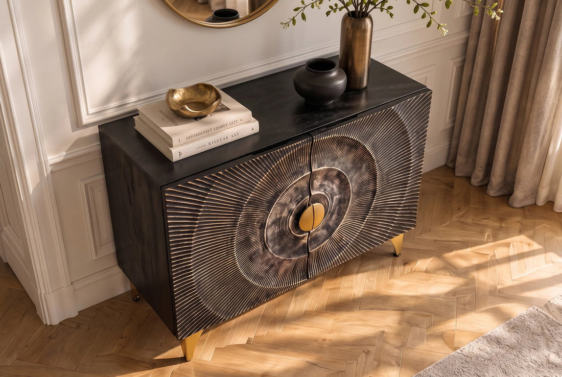 Sideboard Golden Eye 100cm Mango Wood Black