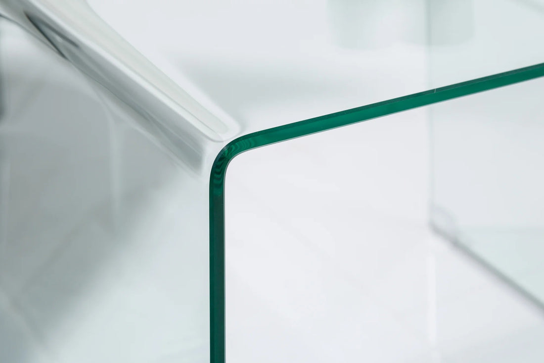 Set Of Three Nesting Coffee Tables Quartz 40cm/50cm/60cm Glass