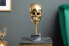 Decorative Sculpture Skull 35cm Metal Gold
