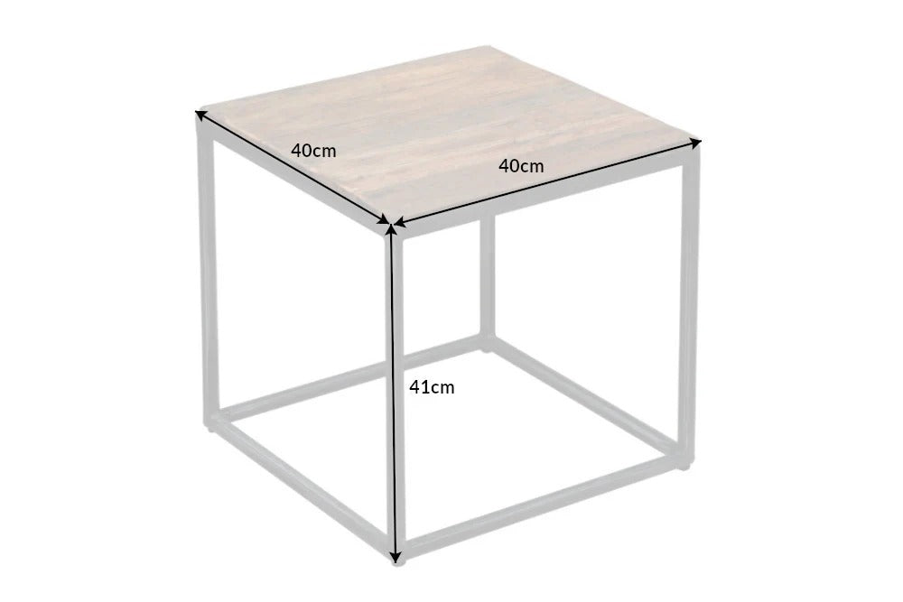 Side Table Barracuda 41cm Recycled Wood Brown