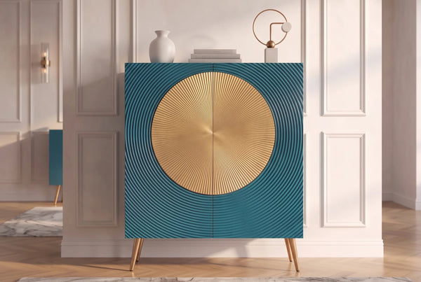 Cabinet Aurum 120cm Mango Wood Turquoise