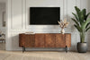TV Stand Adlon 160cm Mango Wood Brown 3D Effect