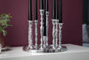 9-Flame Candlestick Baroque 30cm Metal Silver