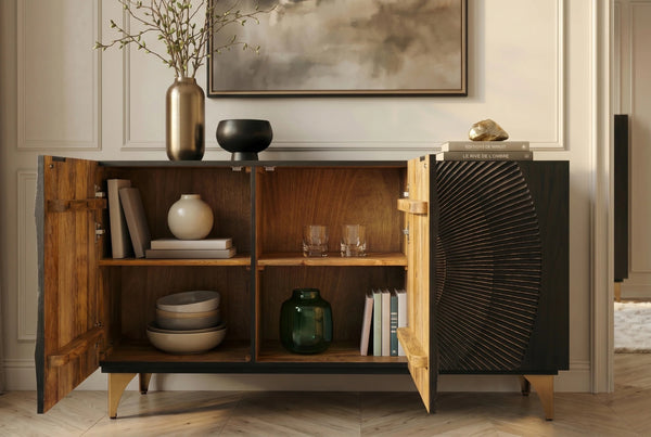 Sideboard Golden Eye 140cm Mango Wood Black