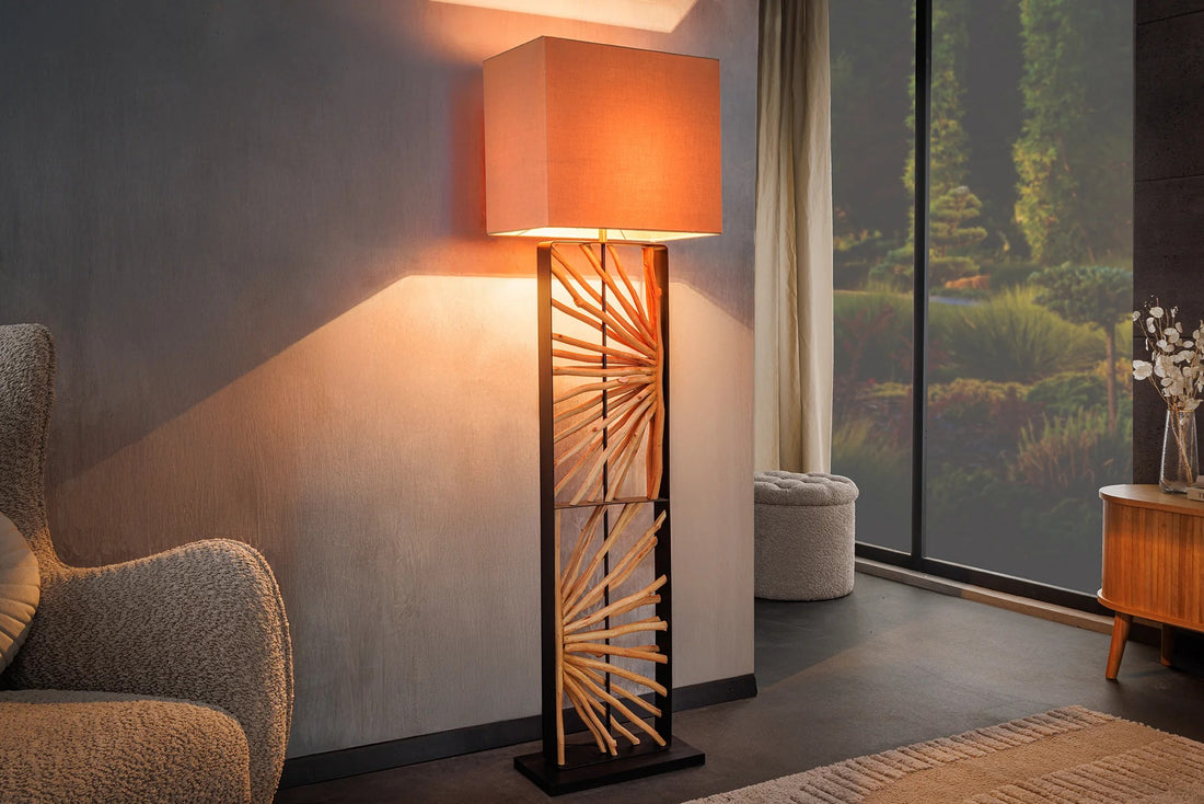 Floor Lamp Euphoria 165cm Longan Wood Natural