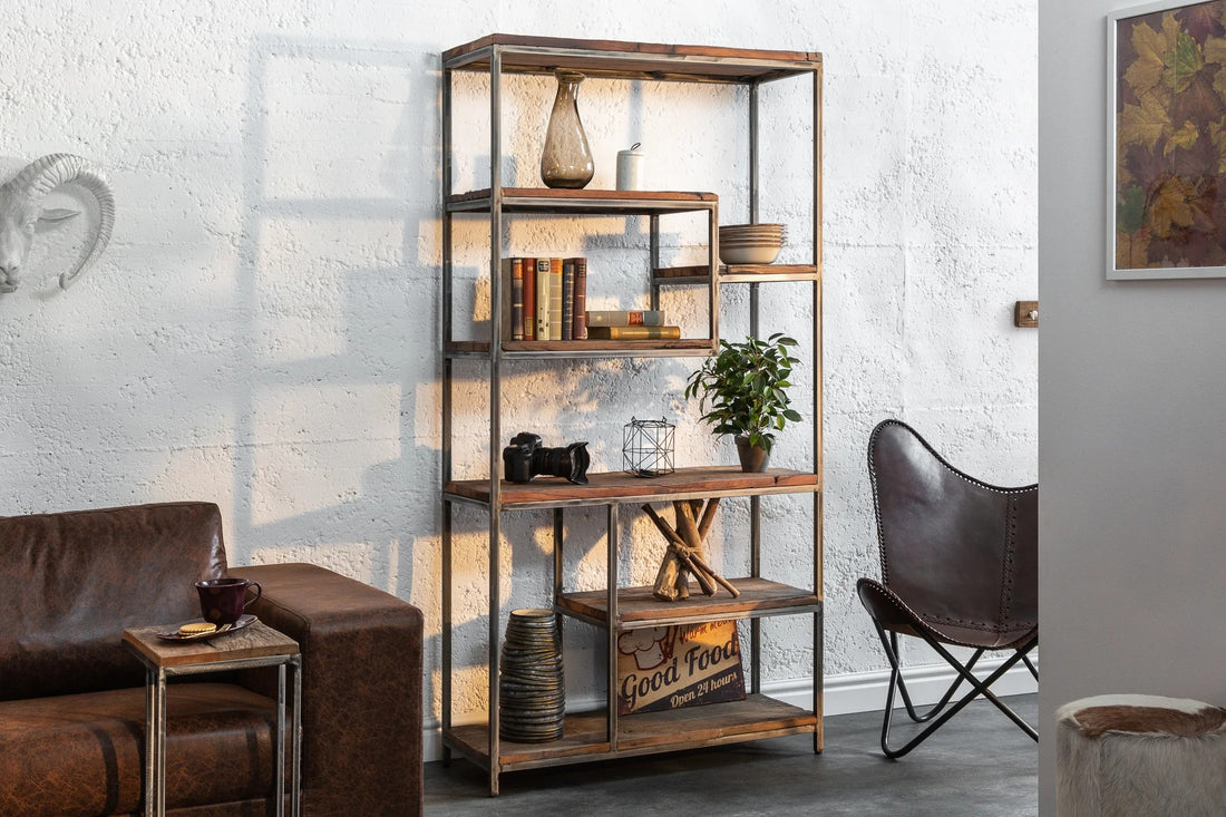 Shelf Rack Barracuda 186cm Recycled Wood Brown