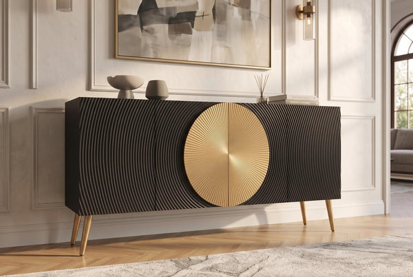 Sideboard Aurum 177cm Mango Wood Black