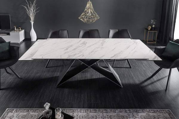 Dining Table Mercury 180-220-260cm Ceramic Marble Look