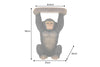 Round Side Table Monkey 52cm Polyresin