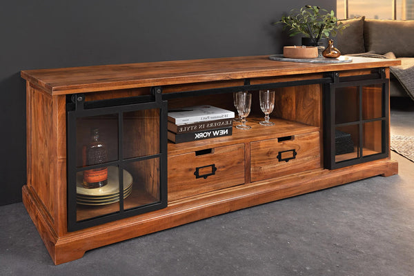 TV Stand Conquest 160cm Acacia Wood Brown