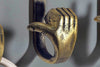 Coat Hook Fingers 17cm Metal Brass