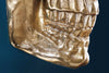 Wall Sculpture Skull 40cm Metal Gold