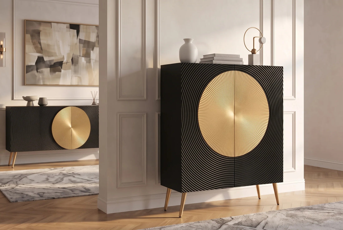 Cabinet Aurum 120cm Mango Wood Black