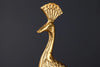 Decorative Platter Peacock 37cm Metal Gold