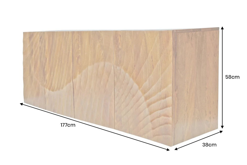 Floating Sideboard Fossil 177cm Mango Wood Brown