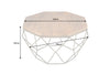 Round Coffee Table Diamond 70cm Mango Wood Brown