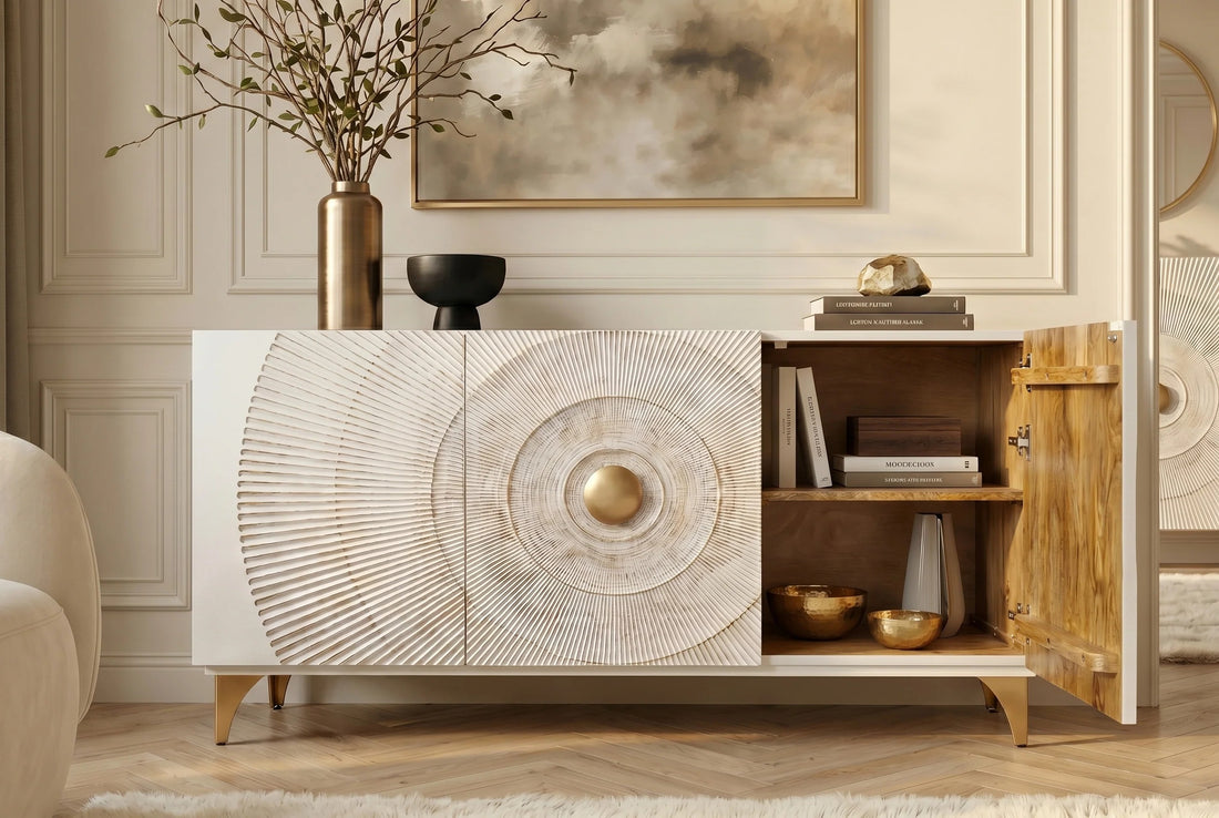 Sideboard Golden Eye 140cm Mango Wood White