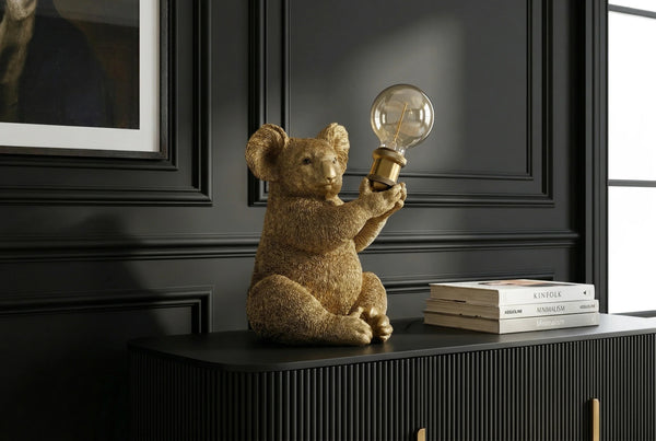 Table Lamp Koala 34cm Polyresin Gold