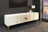 TV Stand Golden Eye 180cm Mango Wood White