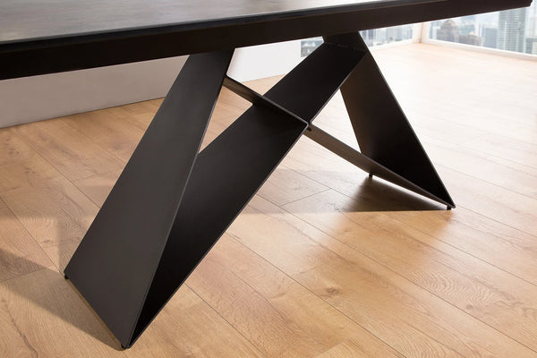 Dining Table Mercury 180-220-260cm Ceramic Lava Look