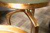 Set Of 2 Round Side Tables Abstract 54cm/59cm Metal Gold