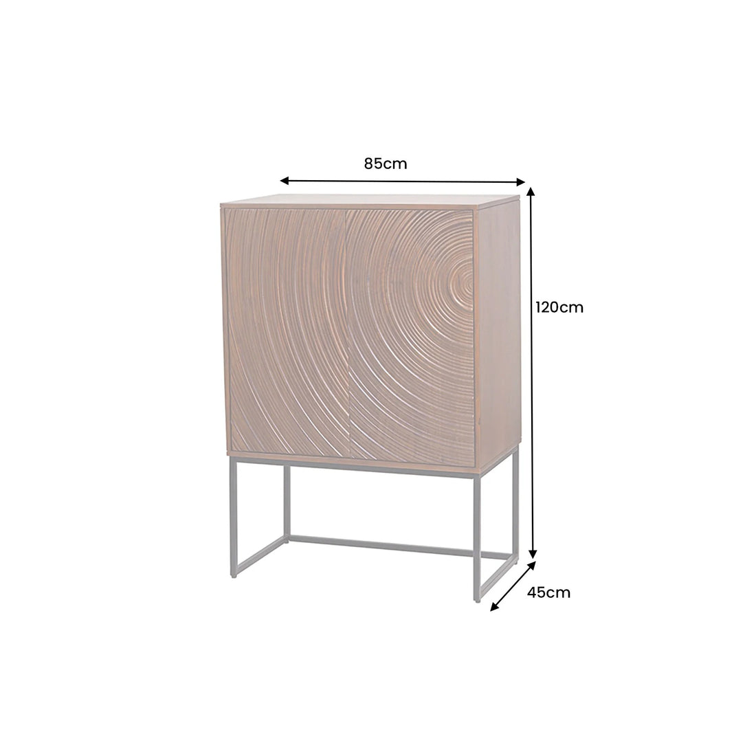 Cabinet Orbit 120cm Mango Wood Brown