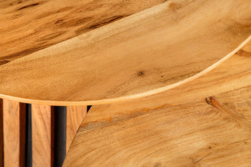 Set Of Two Coffee Tables Yoko 50cm/70cm Acacia Wood Natural