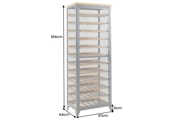 Wine Cabinet Bodega 184cm Fir Wood Natural
