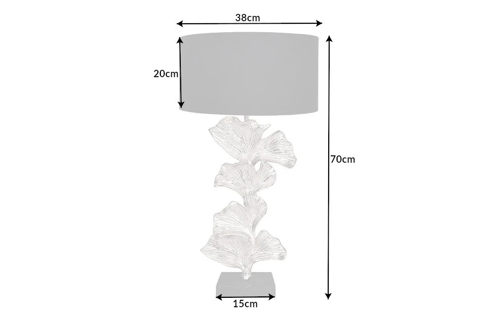 Table Lamp Ginkgo 70cm Silver