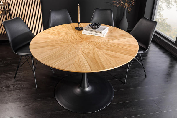 Round Dining Table Atelier 120cm Oak Wood Veneer