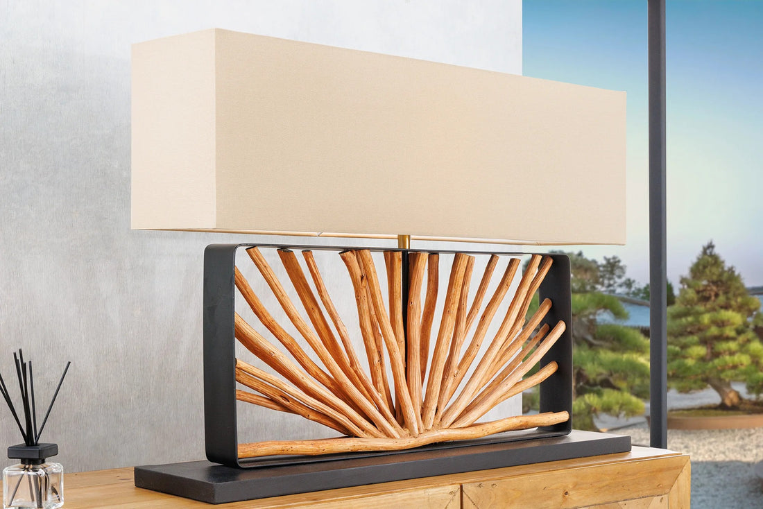 Table Lamp Euphoria 80cm Longan Wood Natural