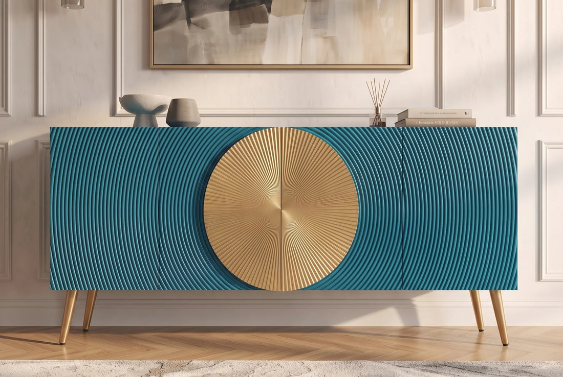 Sideboard Aurum 177cm Mango Wood Turquoise