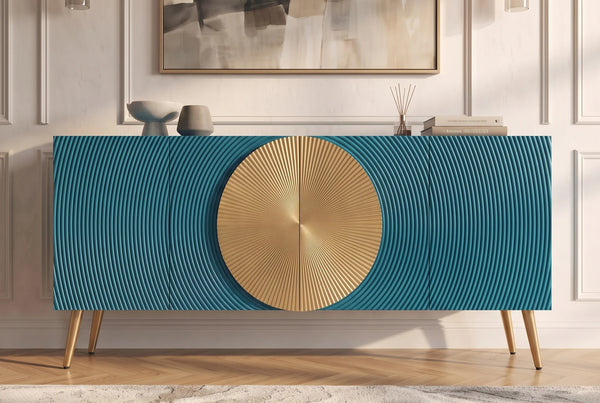 Sideboard Aurum 177cm Mango Wood Turquoise