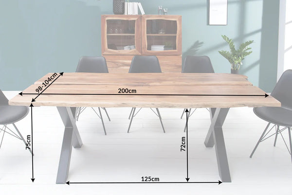 Dining Table Rio Grande 200cm Acacia Wood Natural