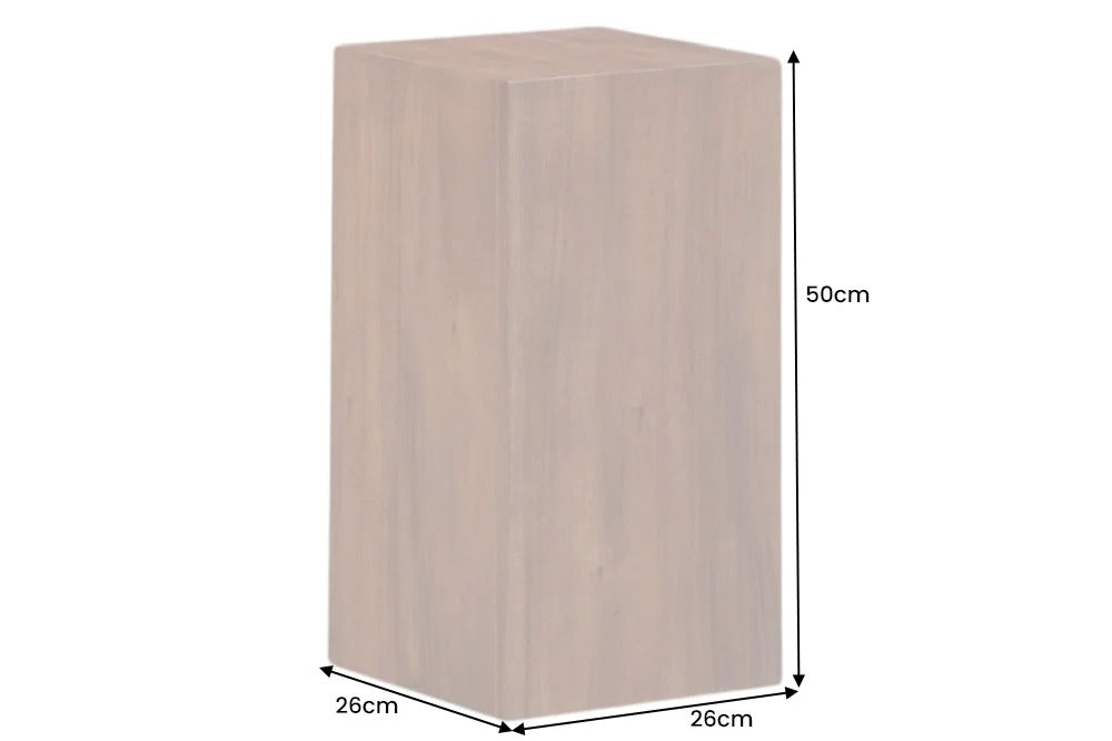 Decoration Pillar Columna 50cm Acacia Wood Brown