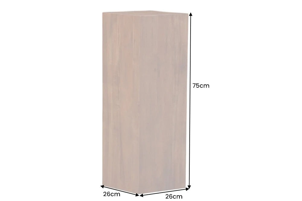 Decoration Pillar Columna 75cm Acacia Wood Brown
