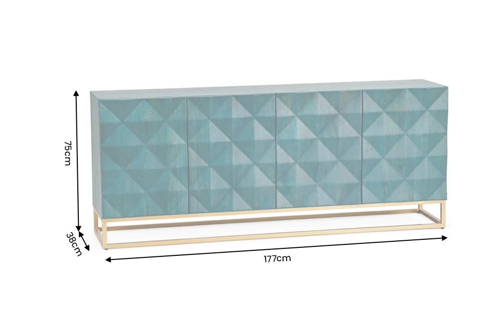 Sideboard Artifact 177cm Mango Wood Turquoise
