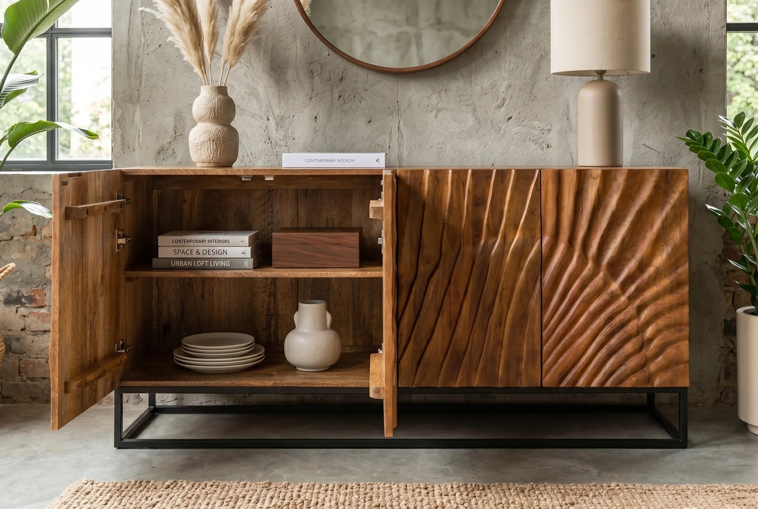 Sideboard Fossil 177cm Mango Wood Brown