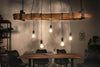 Hanging Lamp Barracuda 152cm Recycled Wood Brown