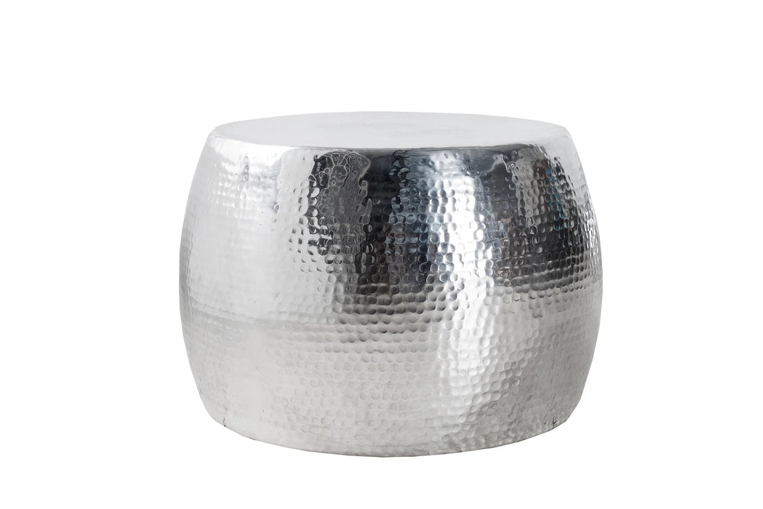Round Coffee Table Orient 60cm Metal Silver
