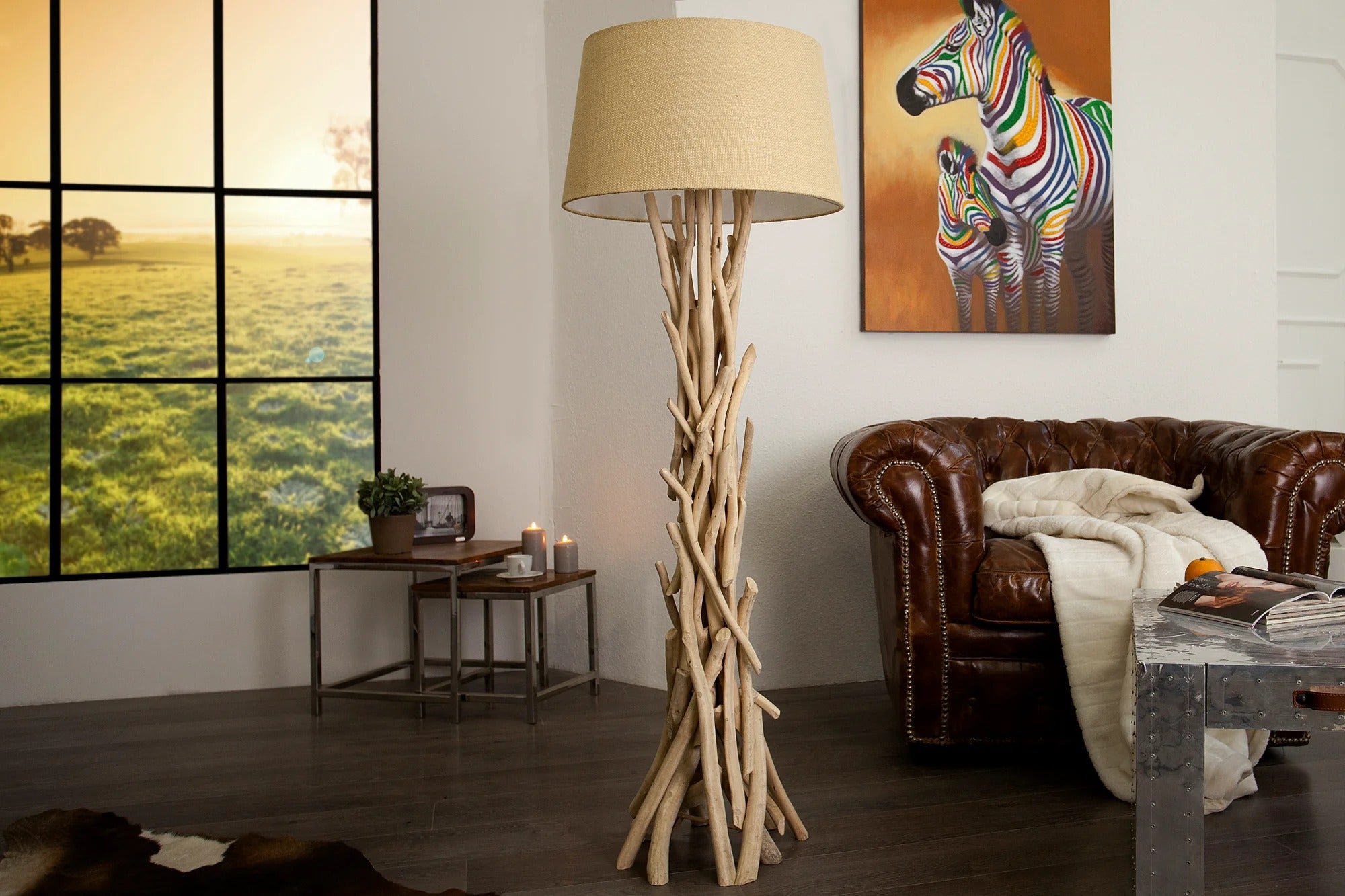Floor Lamp Wild Nature 155cm Driftwood Natural