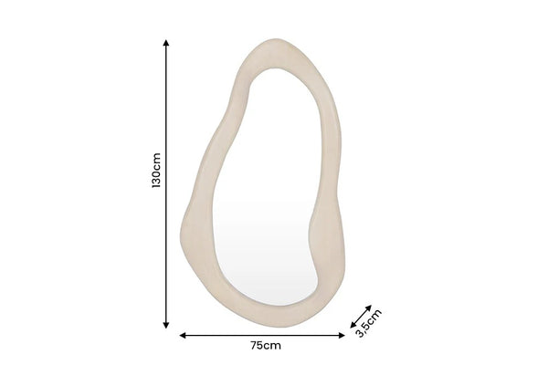 Mirror Organic 130cm Mango Wood Natural