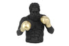 Decoration Figurine Boxer 48cm Polyresin Black Gold