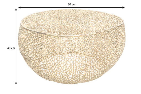 Round Coffee Table Ambrosia 80cm Metal Gold