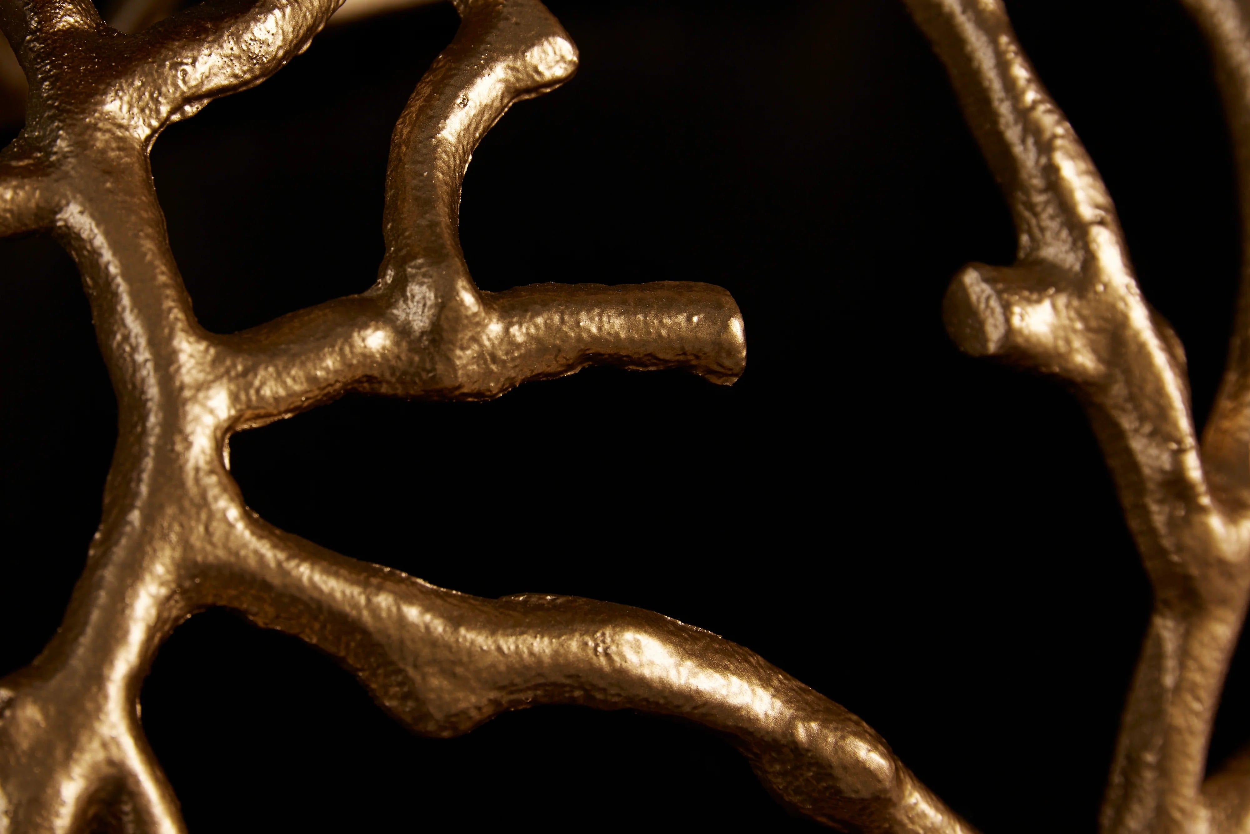 Candle Holder Abstract 60cm Metal Gold For 4 Candles