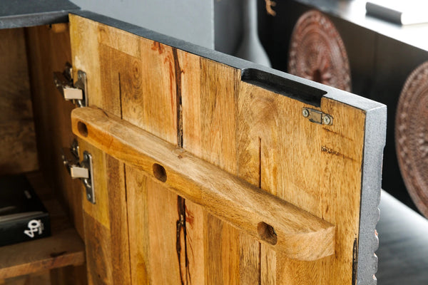 Cabinet Lotus 120cm Mango Wood Black