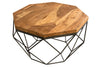 Round Coffee Table Diamond 70cm Mango Wood Brown
